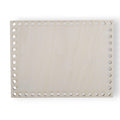 Base de Madera Rectangular Perforada para Tejer