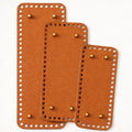 Base rectangular sintética marrón para bolsos (perforada)